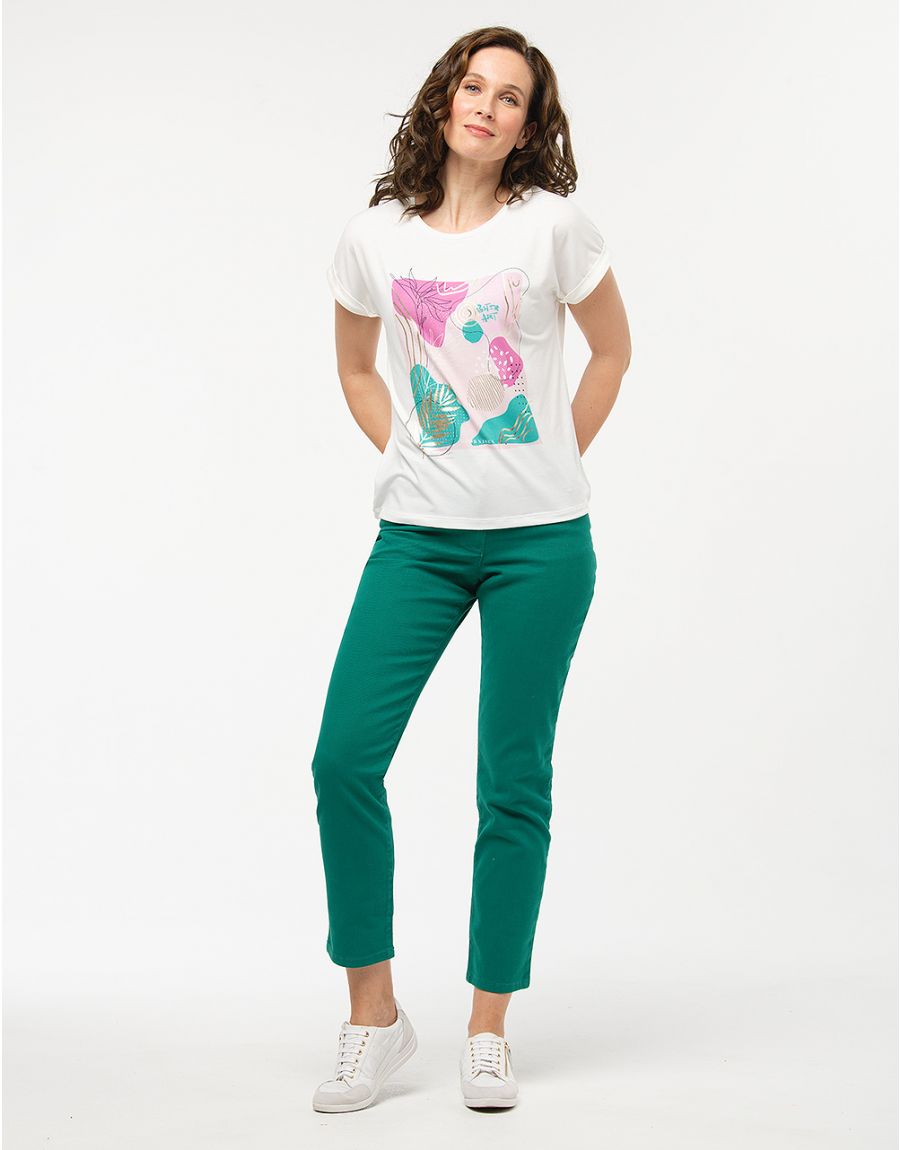 T-shirt blanc imprimé