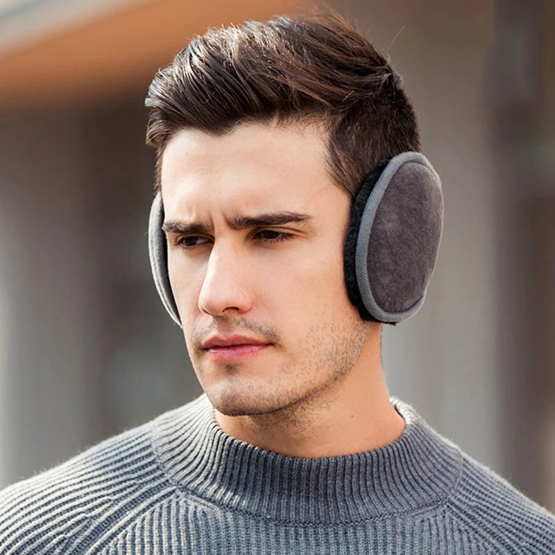 Weiche Herren Ohrenwärmer Winter Ohrenschützer Accessoire (One Size) - Braun