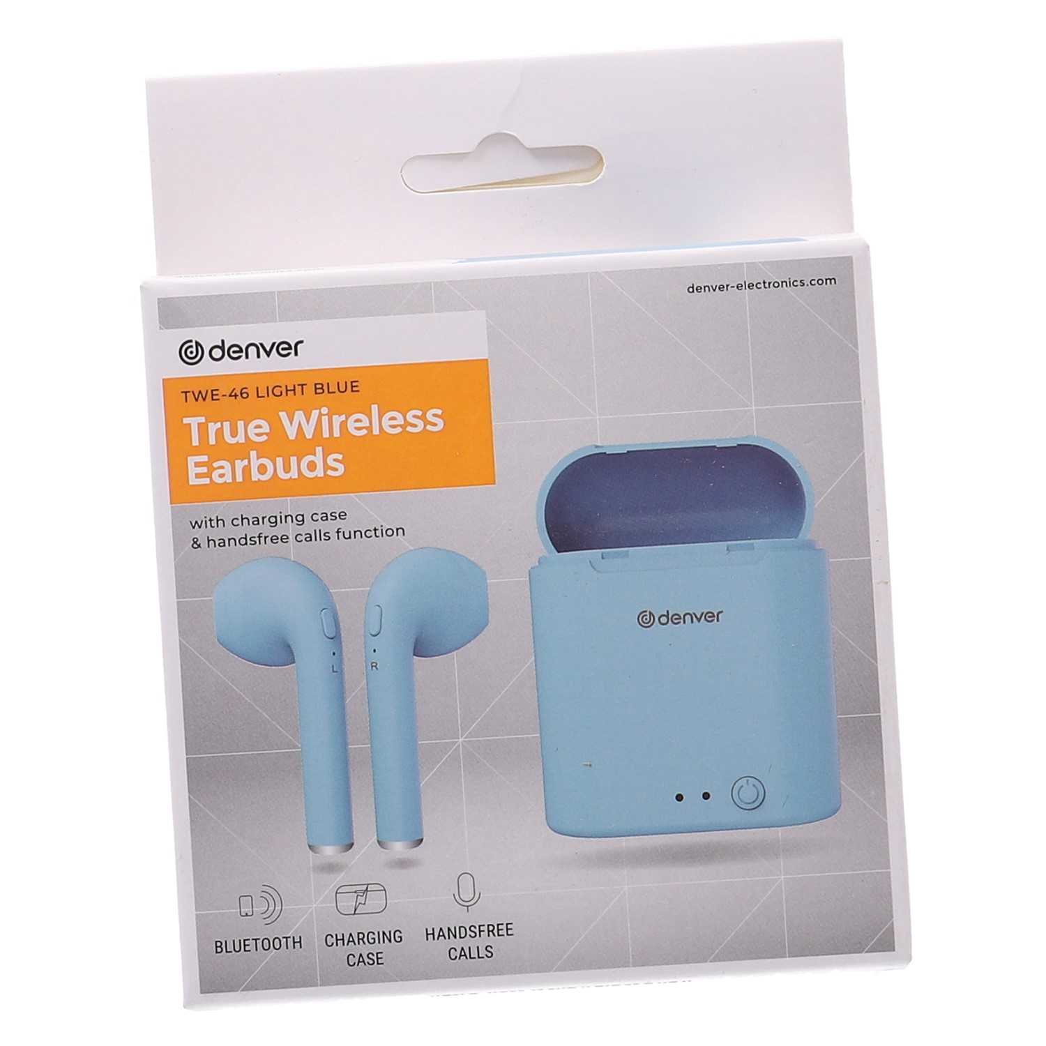 denver In-Ear-Kopfhörer TWE-46 mit Ladecase blau