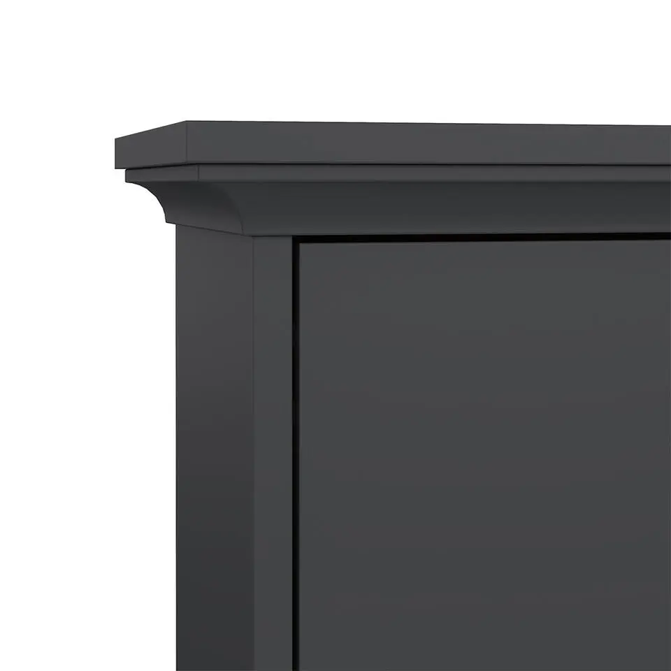 Hioshop Venedig schoenenkast met 3 klepdeuren mat grijs