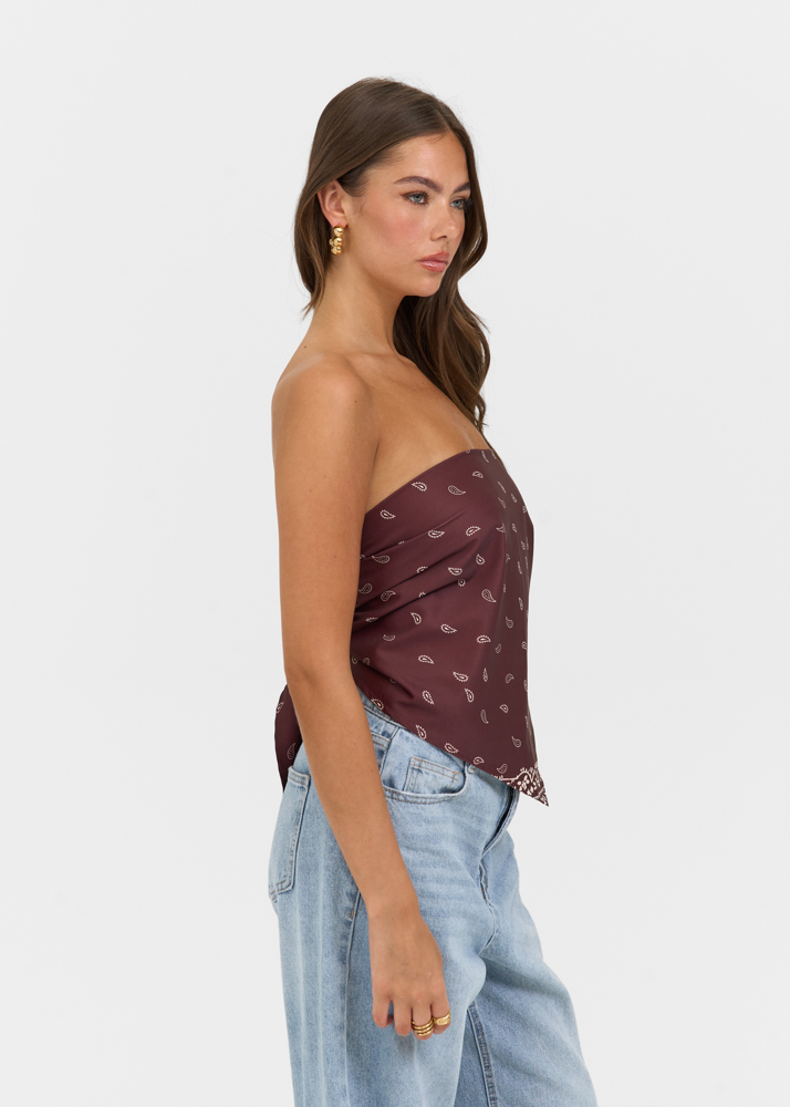 Philou top burgundy