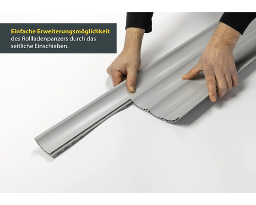Schellenberg rolluikprofiel voor Maxi systeem H 52 x B 800 mm grijs