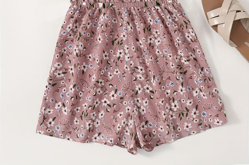 blossomgal - Spaghettibandjes V-hals Romper met bloemenprint