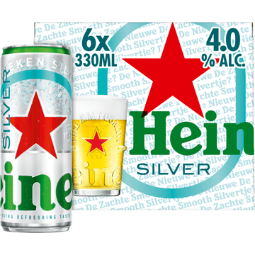Heineken Silver Bier Blik 6 x 330ml