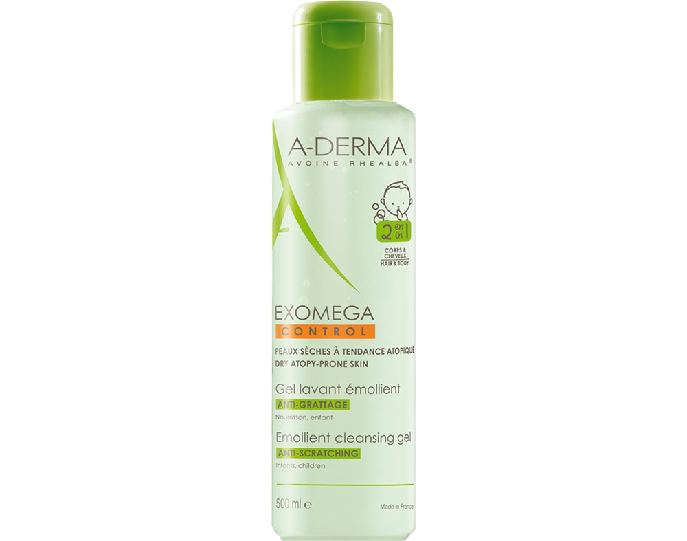 GEL A-DERMA EXOMEGA CORPO E CABELO CONTROL 500ML