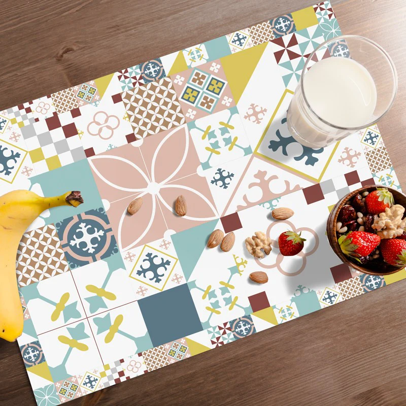 Lot de 4 sets de table L 40xl 30cm - CIMENT STYLE AUTHENTIQUE 99deco