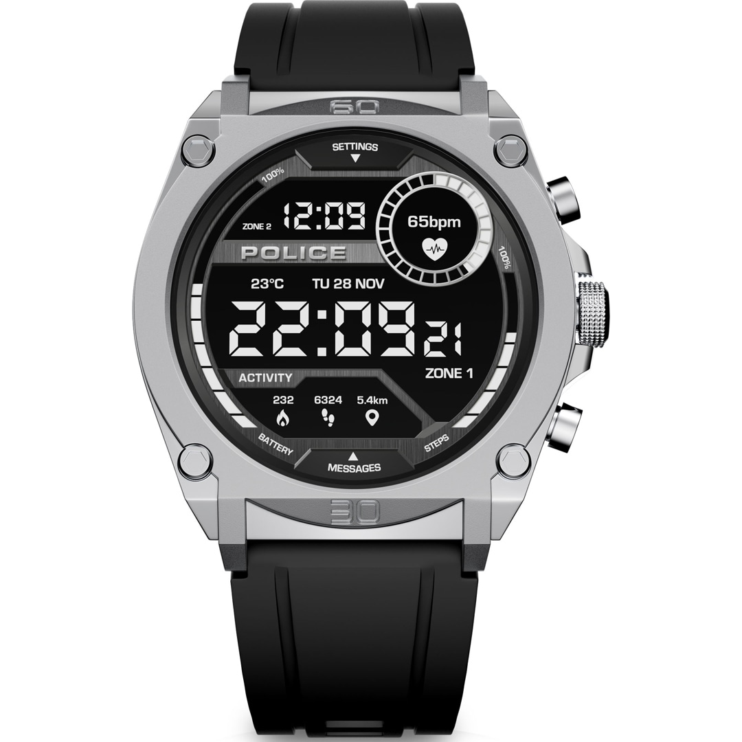 Police Freedom Of Time MyAvatar Smartwatch Silbrig / Schwarz