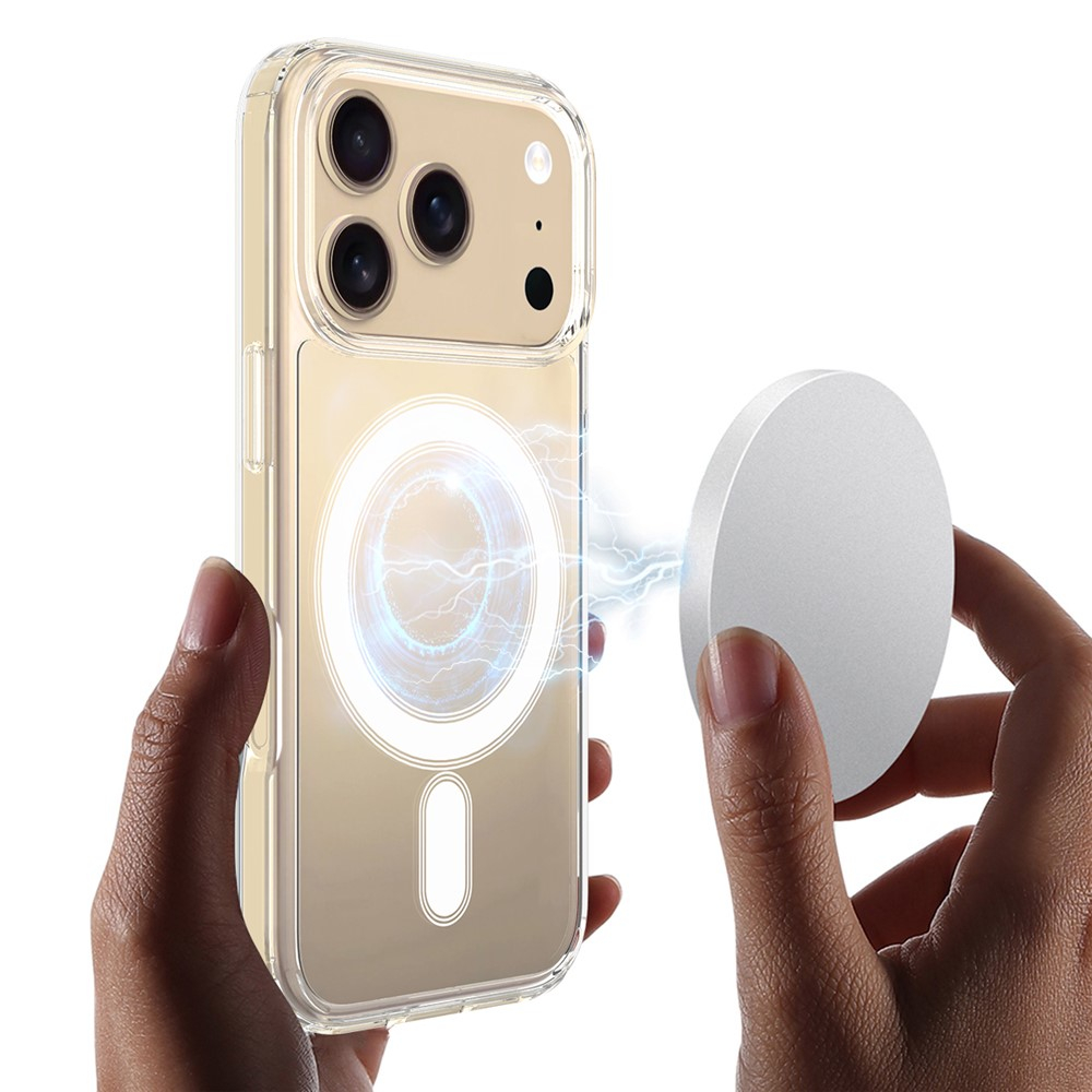 iPhone 17 Pro MagSafe Hybrid Hülle TPU Bumper Acryl Rückseite Air Cushion Fallschutz - Transparent