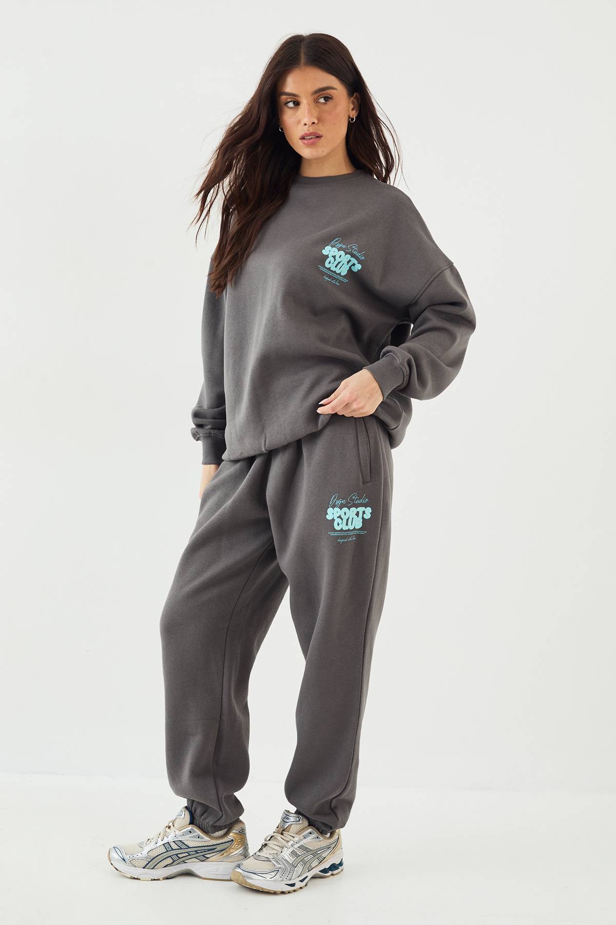 Jogging Oversize à Revers DSGN Studio Sports Bubble Slogan