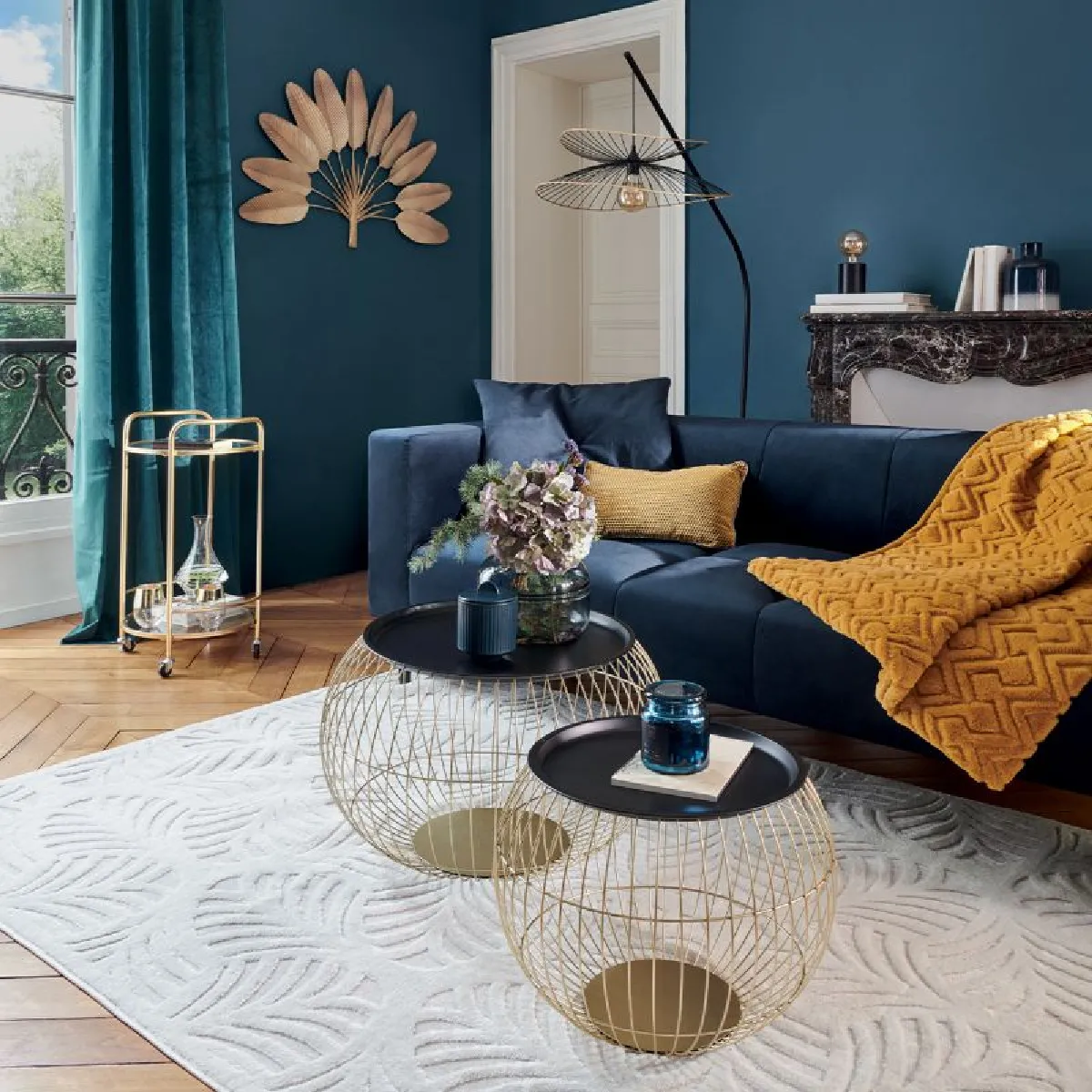 Atmosphera, Createur D'Interieur Desserte Thalia - Verre Doré