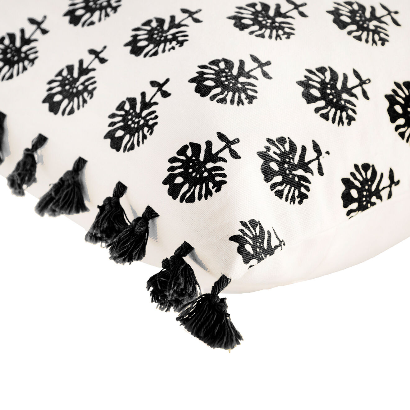 Febronie Housse de coussin Poesy noire - 50x30 cm