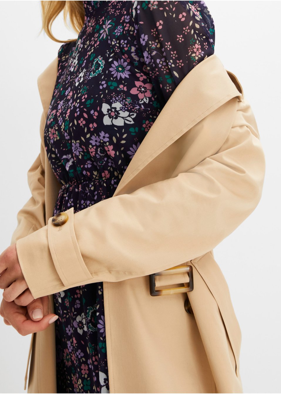 Trench-coat avec ceinture (Ens. 2 pces.)