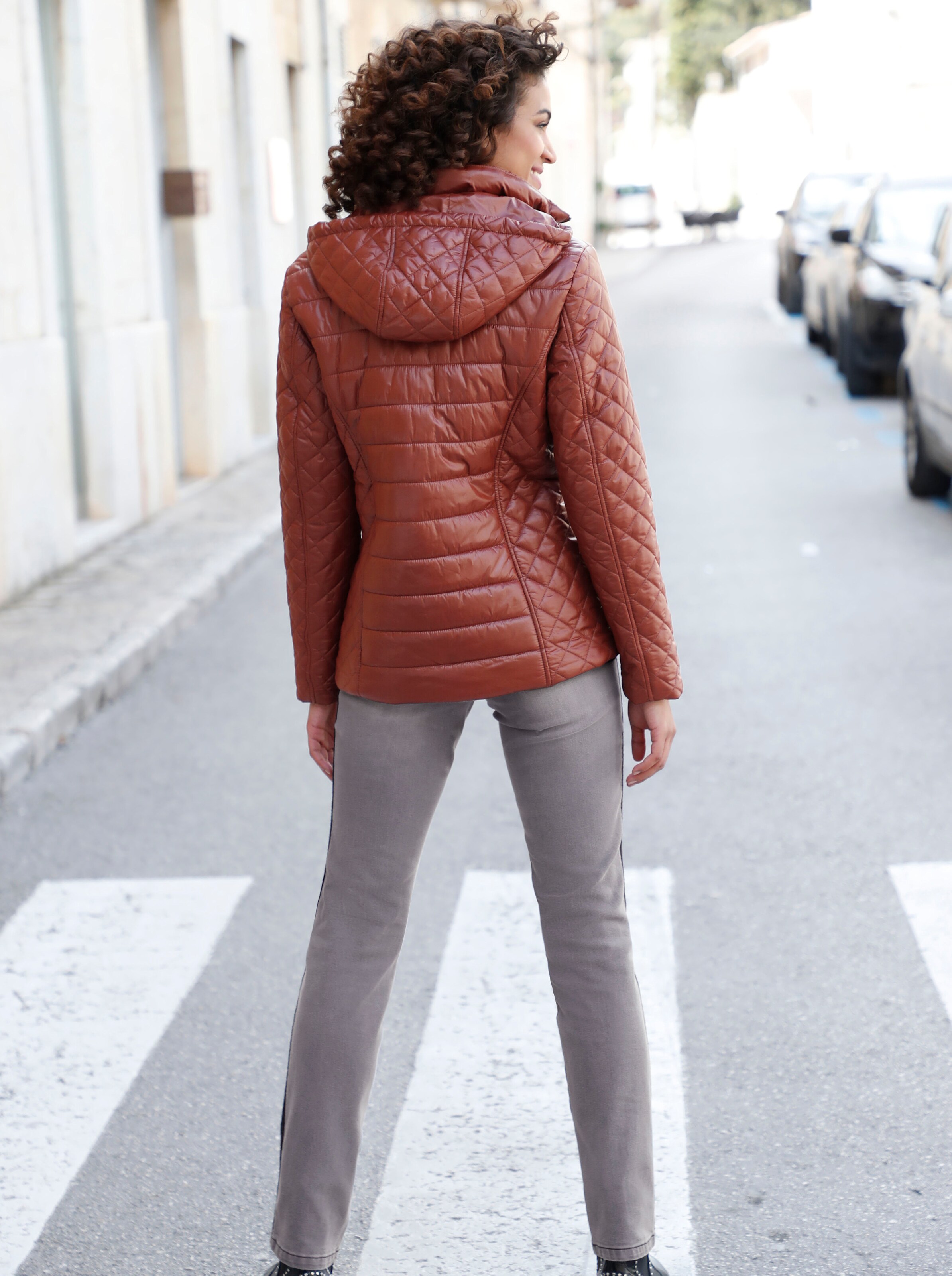 Steppjacke in kupferfarben