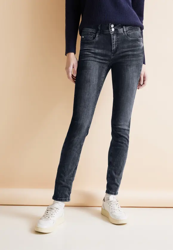 Graue Slim Fit Jeans - authentic grey wash