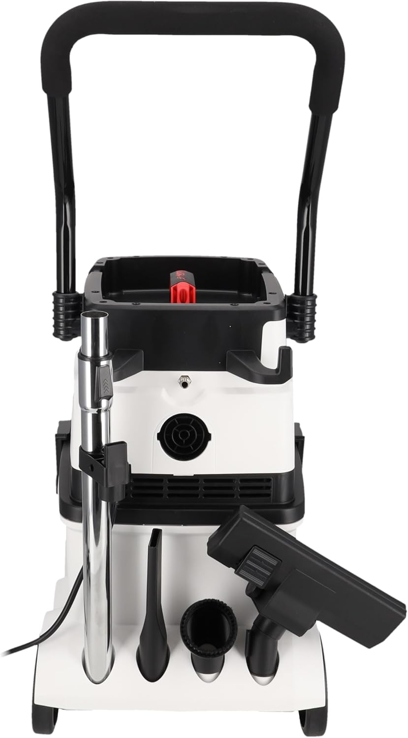 Dedra Industriestaubsauger mit automatischer Filterreinigung und anschließbarer Kompressor- und Druckluftanlage, Filterklasse M, Gewicht 17,4 kg, Saugleistung 24 kPa, Behälter 40L mit Nassbetrieb