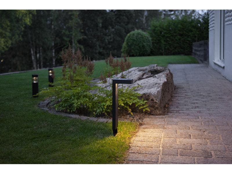 Star Trading Gartenlicht Solar-Poller Rundi, 2er Set, Schwa Dekoleuchte geeignet für den Aussenbereich