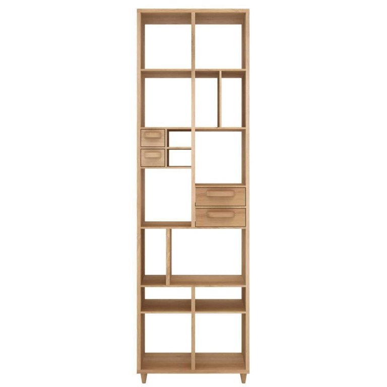 Ethnicraft Pirouette boekenkast 60x200 naturel eiken