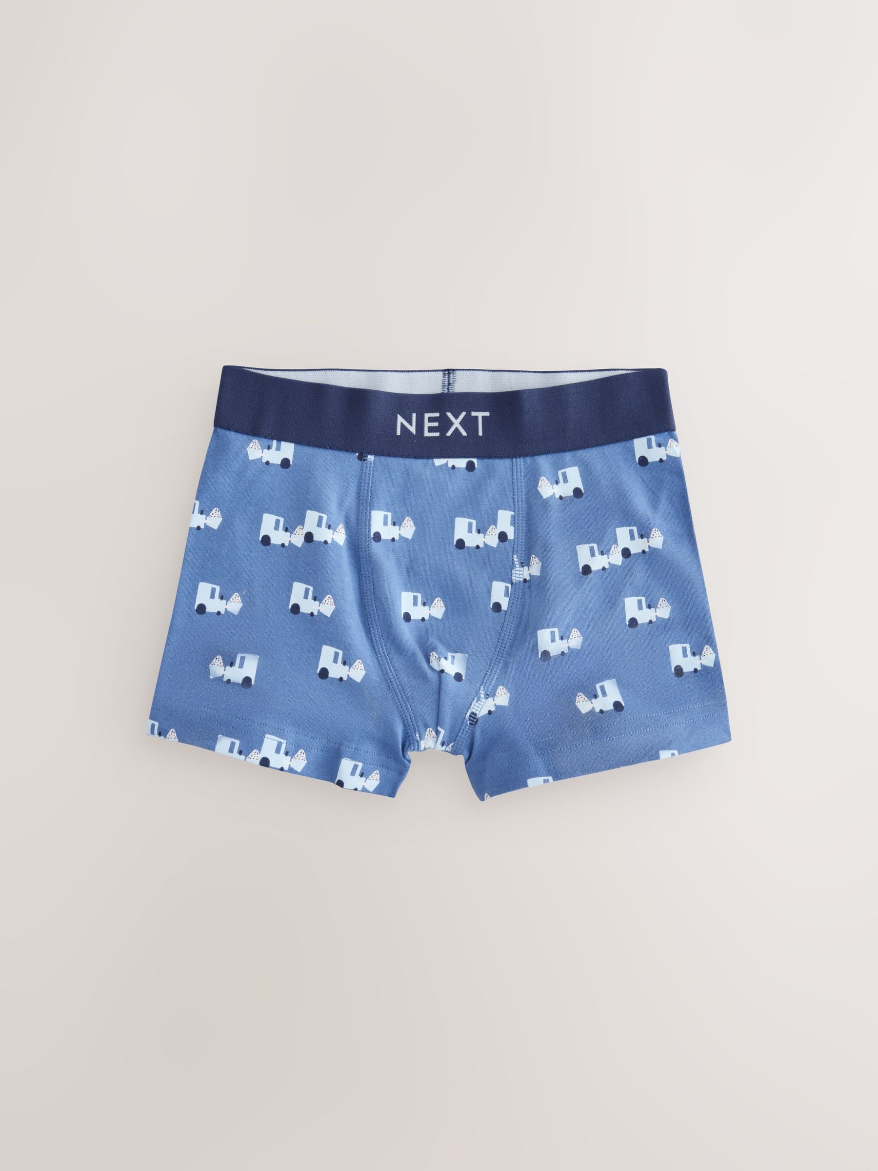 Blauw voertuigprint - Verpakking van 5 trunks met motief (1,5-16jr)