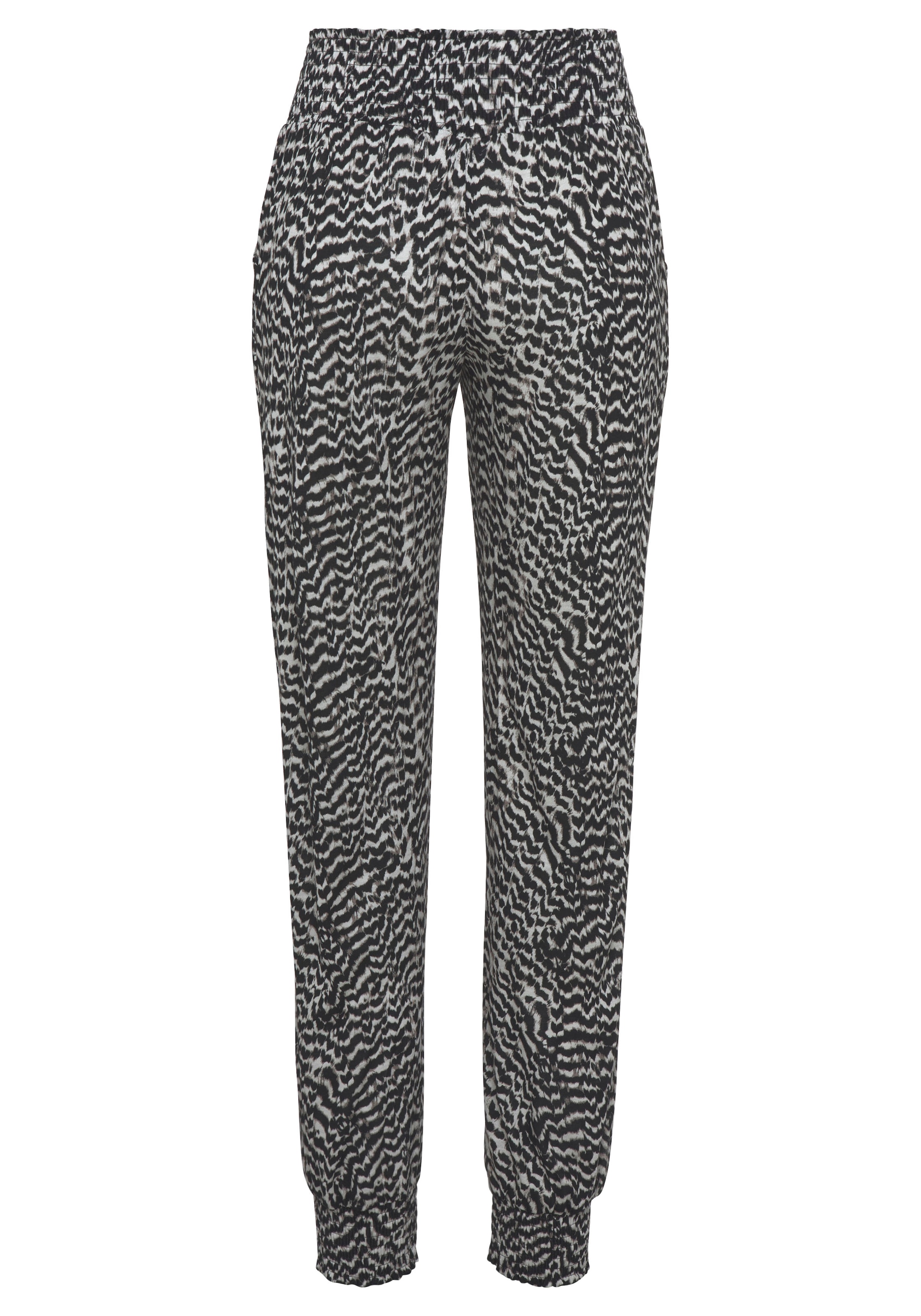 Vivance Jerseyhose  mit Animalprint und Taschen, elastischer Bund, Sommerhose