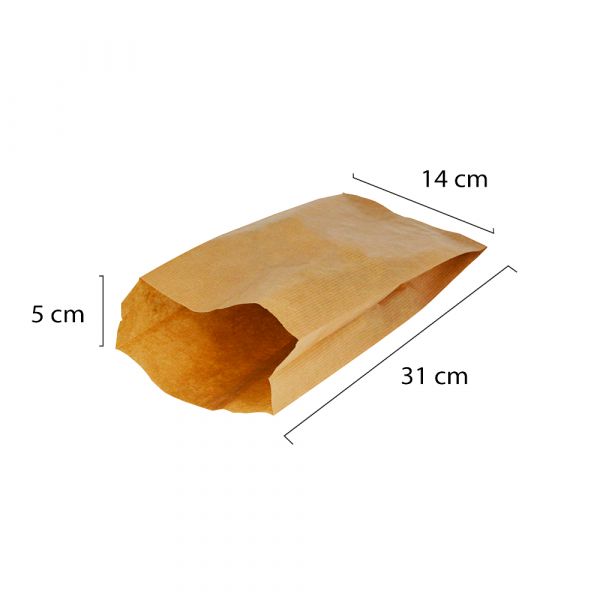 Saco de Papel Kraft 140x50x310mm 50 Un.