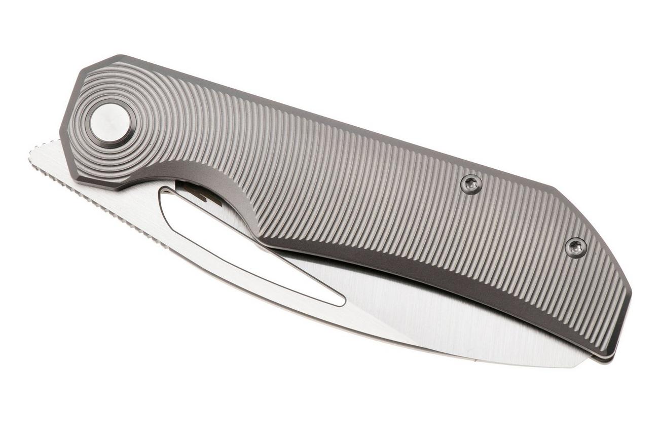 Bestech TAIPAN BT2503C Satin MagnaCut, Grey Titanium, zakmes, James Lowe design
