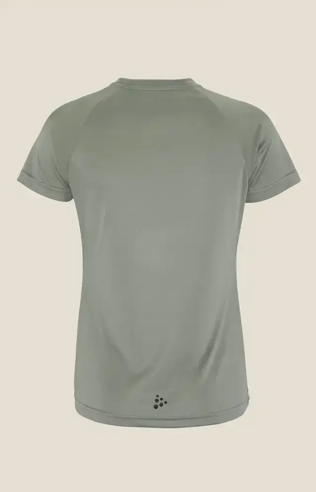 Craft CORE Unify Logo Hardloopshirt Korte Mouwen Grijs/Groen Dames