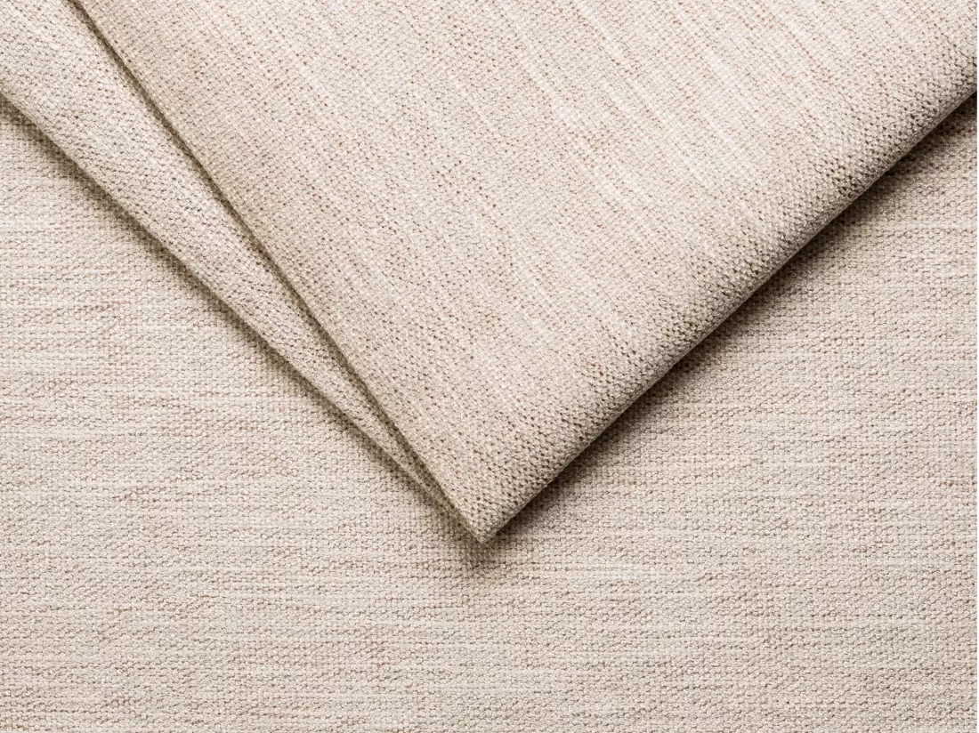 Canapé d'angle réversible convertible express en tissu beige - Couchage 140 cm - Matelas 22 cm mémoire de forme - VIZIR