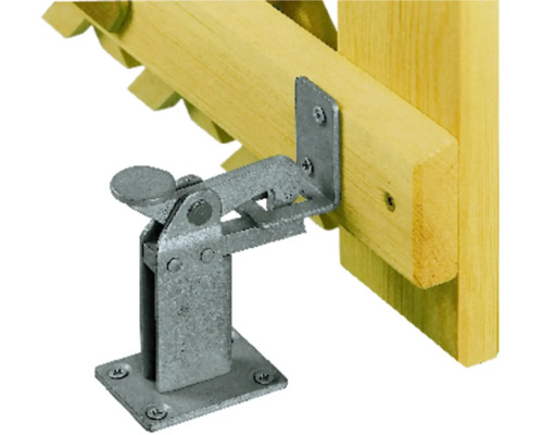 Poortstop voor vloermontage, 95 x 65 x 50 mm, thermisch verzinkt