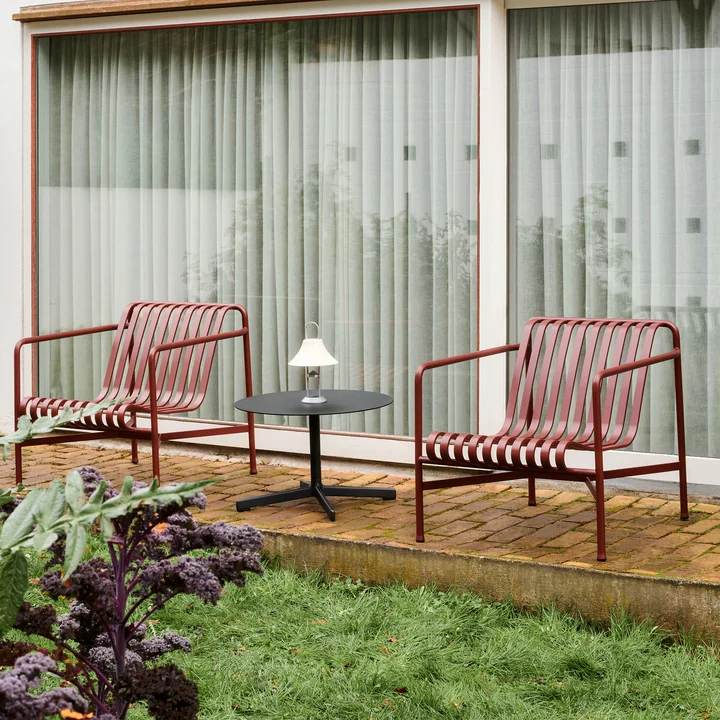 HAY - Palissade Lounge Chair low, hot galvanised (2er-Set)