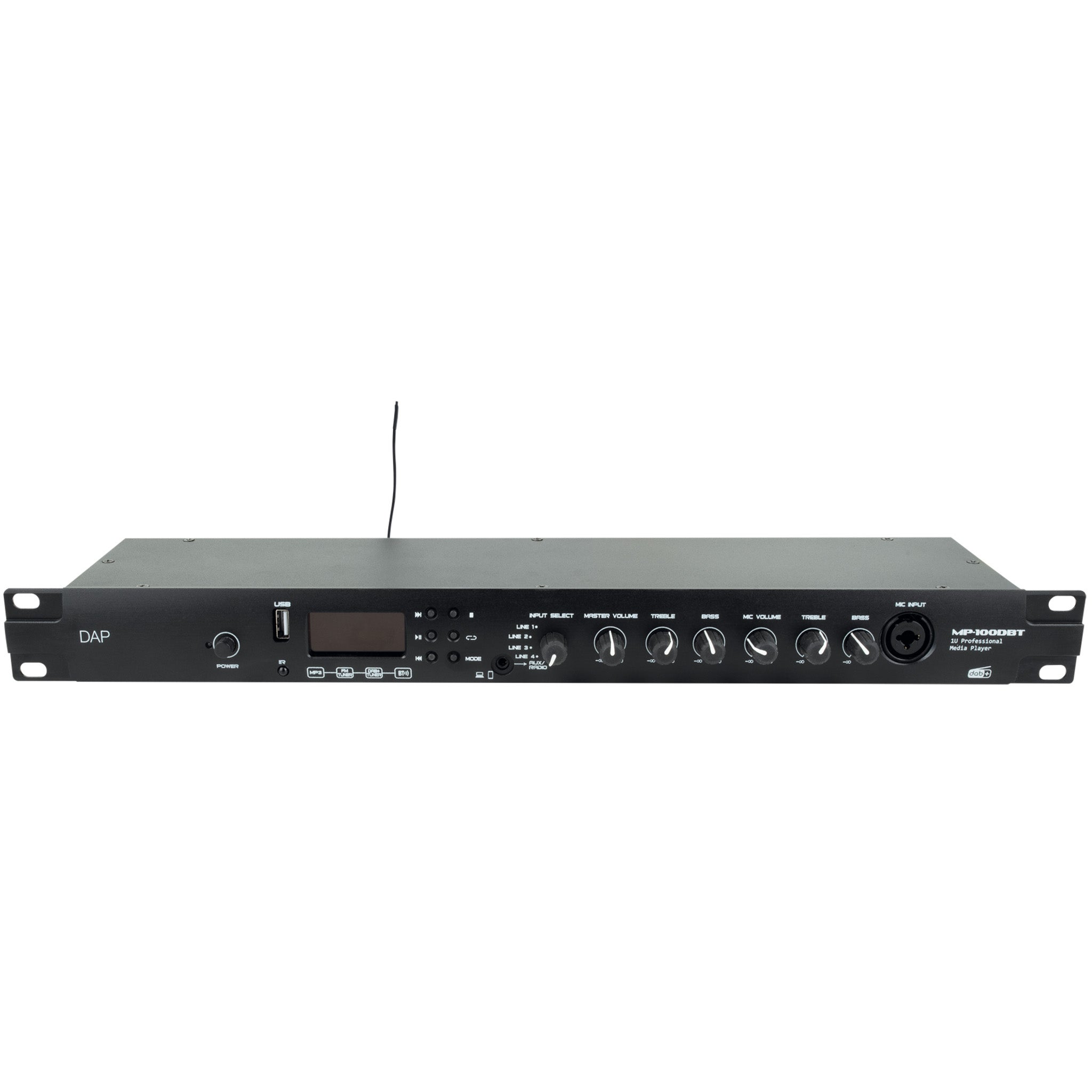 DAP MP-100DBT tuner & mediaspeler met DAB+, USB en bluetooth