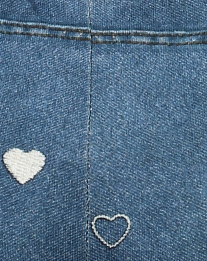 Leggings HEARTS AOP in mittelblau