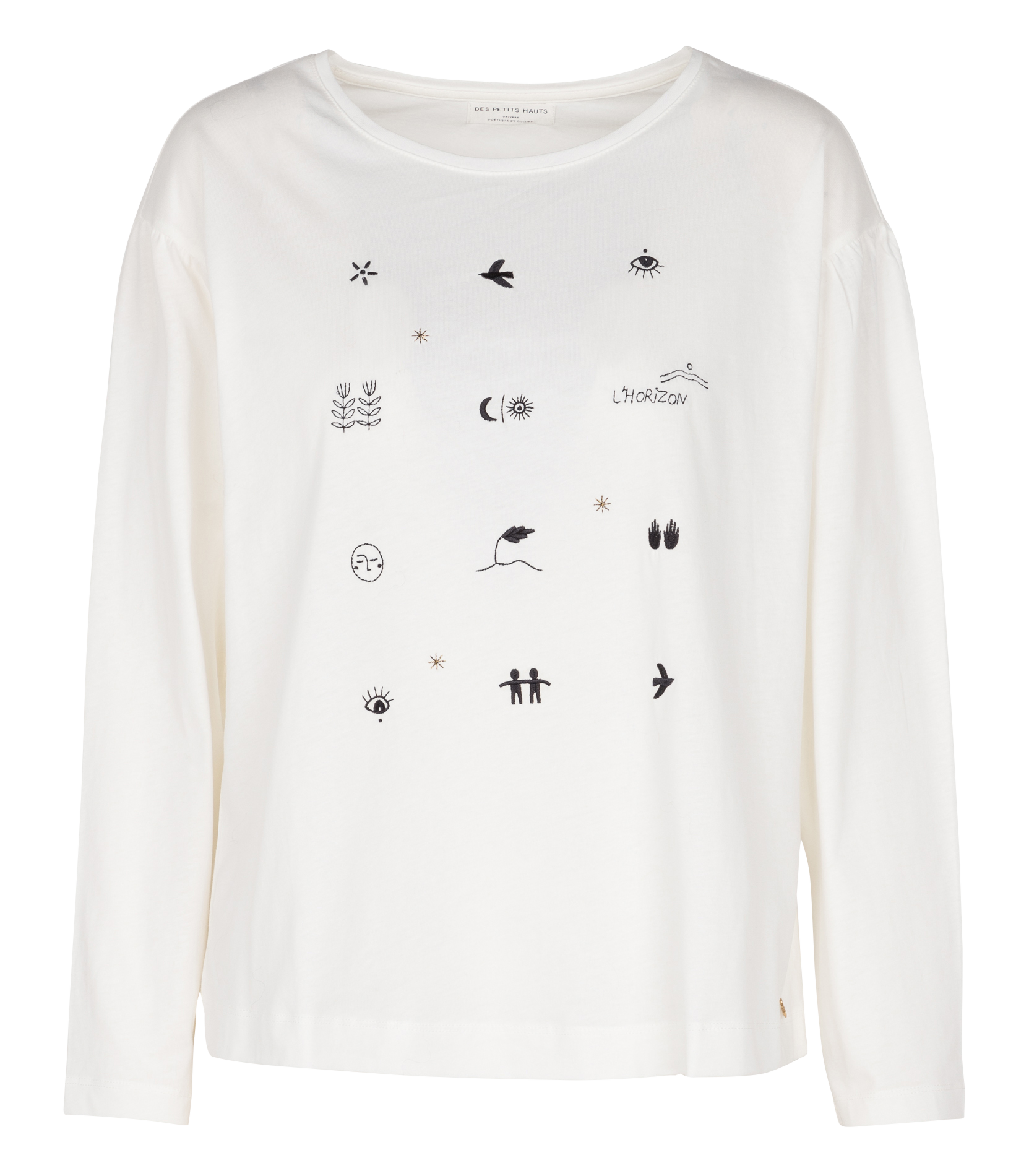 JANANA - Tee-shirt col rond en coton | Blanc