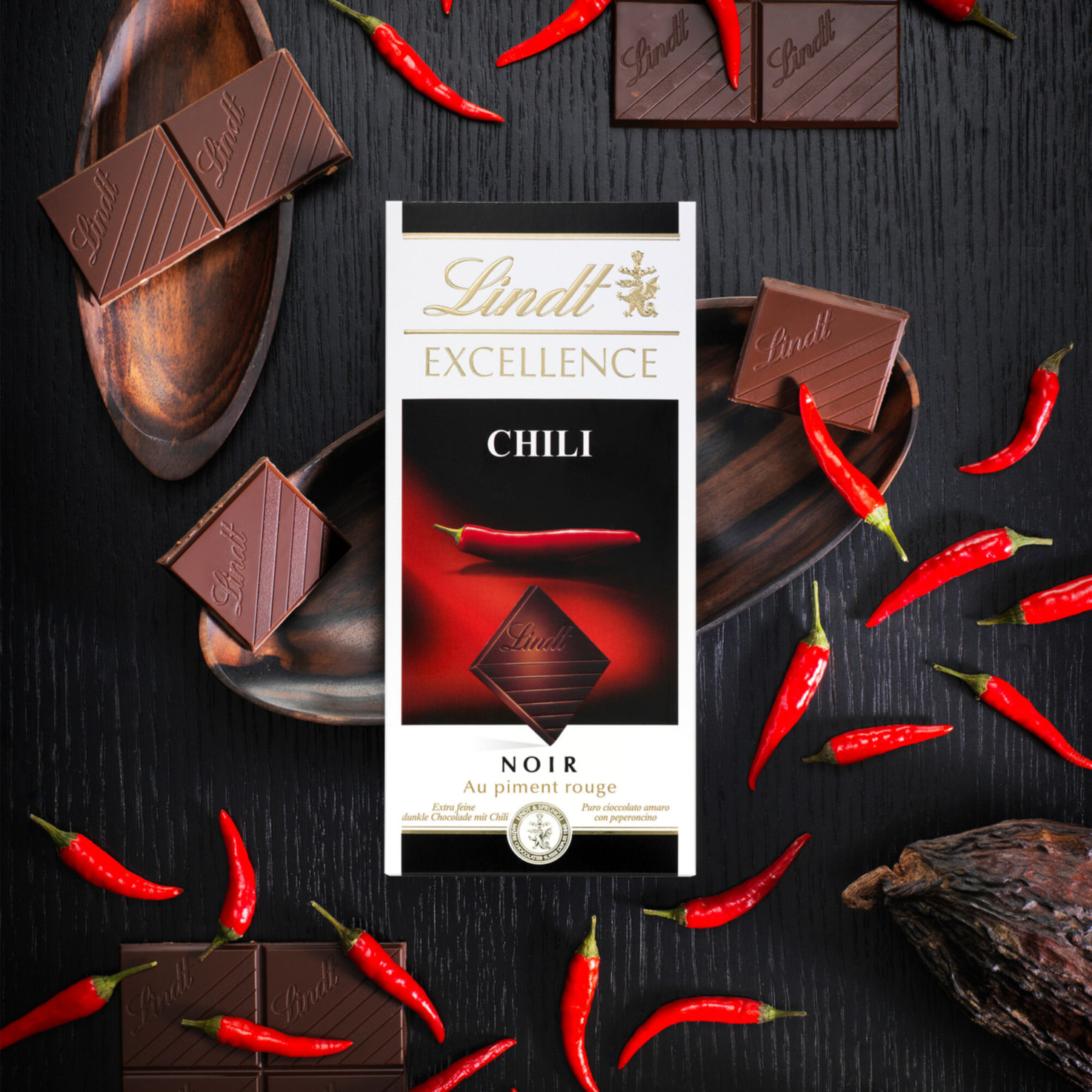 Lindt Excellence Dunkel Chili Tafelschokolade