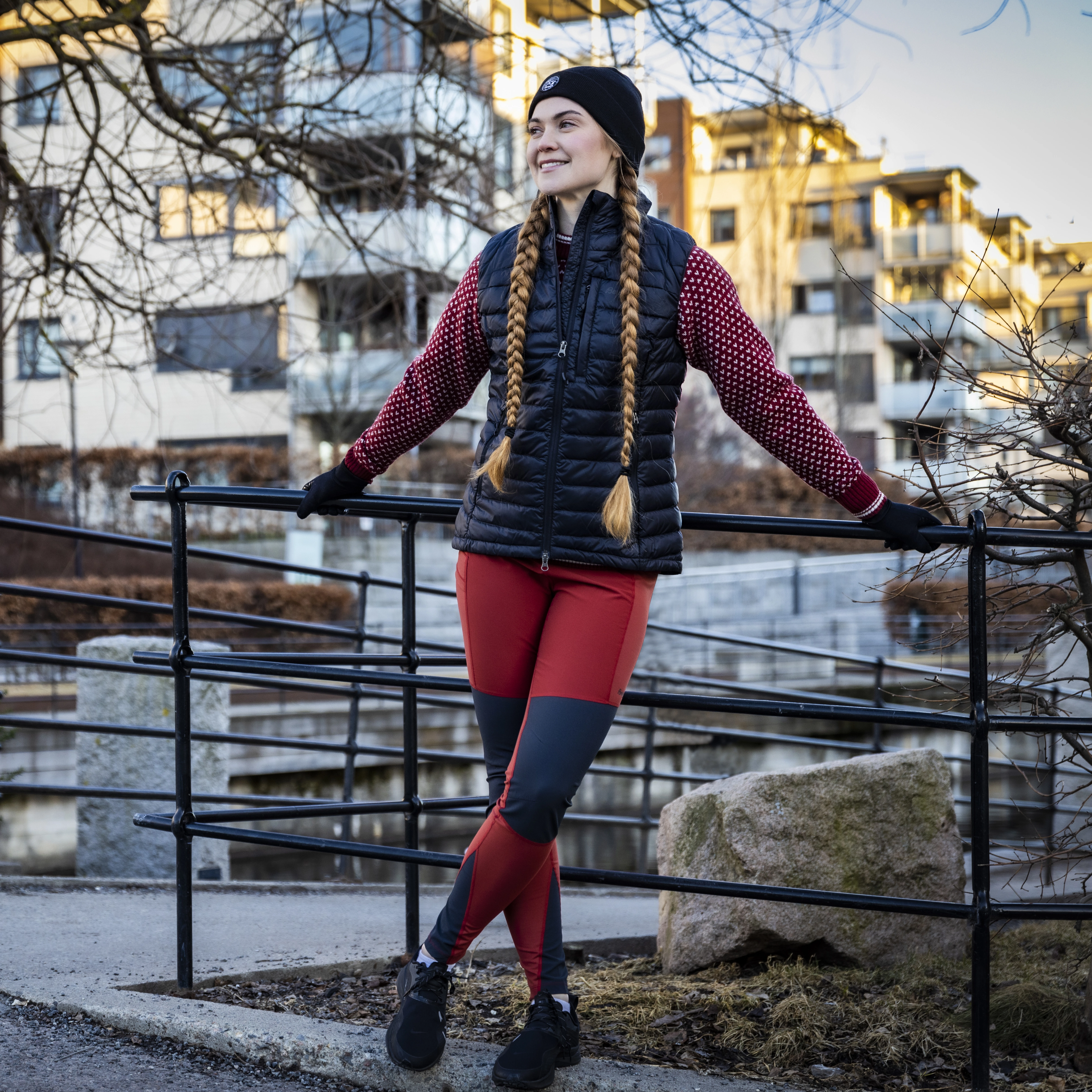 Fløyen Outdoor Tights Women Chianti Red