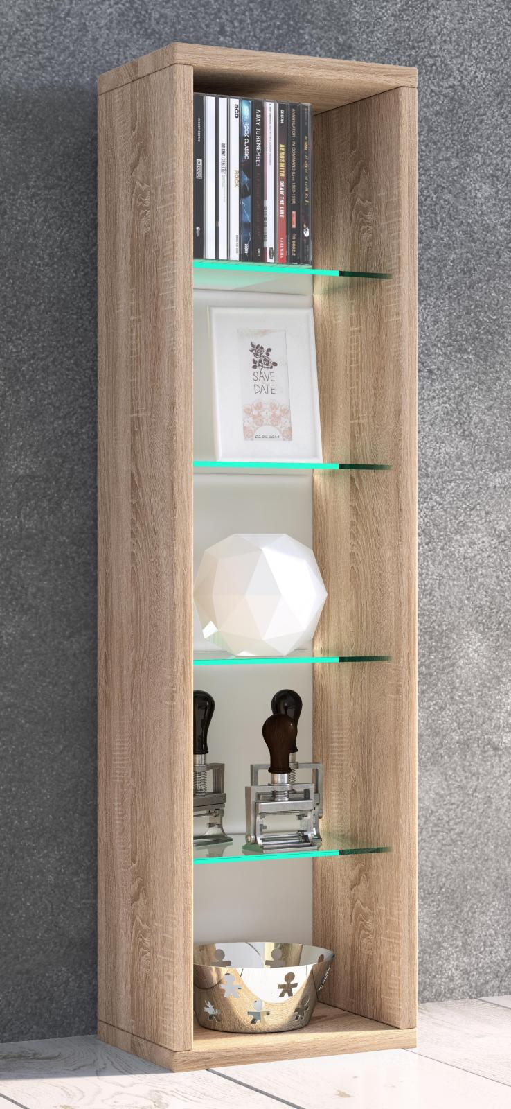 Wandregal RASITO L - Sonoma Eiche - 77 cm hoch