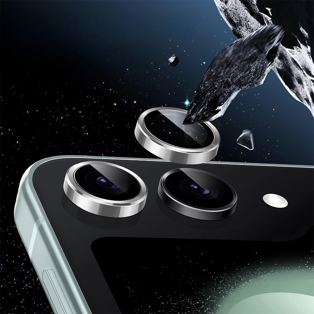 Samsung Galaxy Z Flip7 Kameraschutz Objektiv Ring Protector Abdeckung - Schwarz