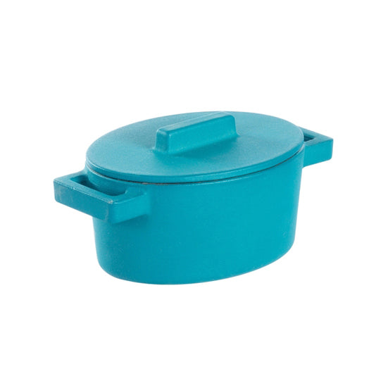 Braadpan Blauw 13 cm x 10 cm incl deksel - Sambonet