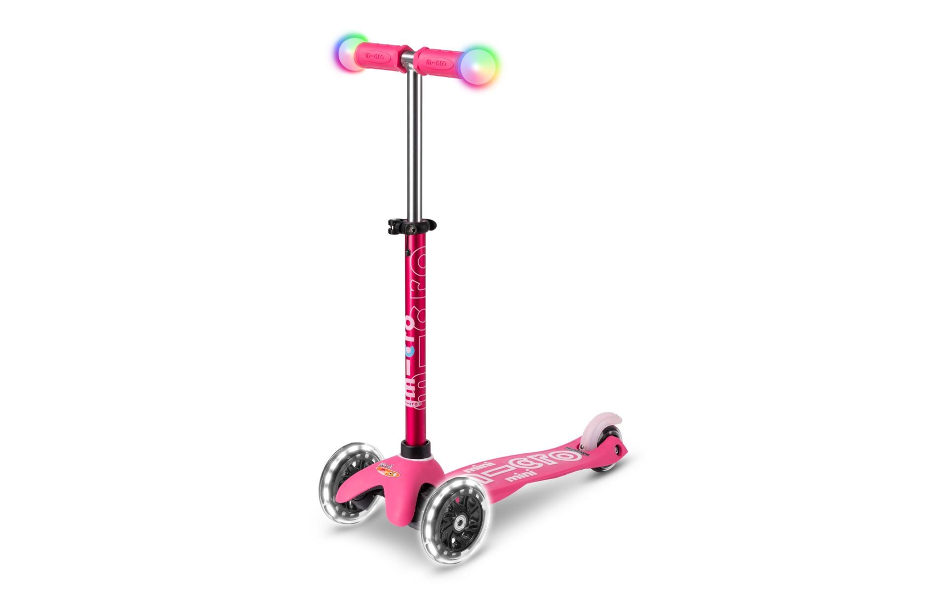 Kickboard Mini Deluxe Magic Pink, LED<br>Magischer Fahrspass auf drei Rädern – Pink