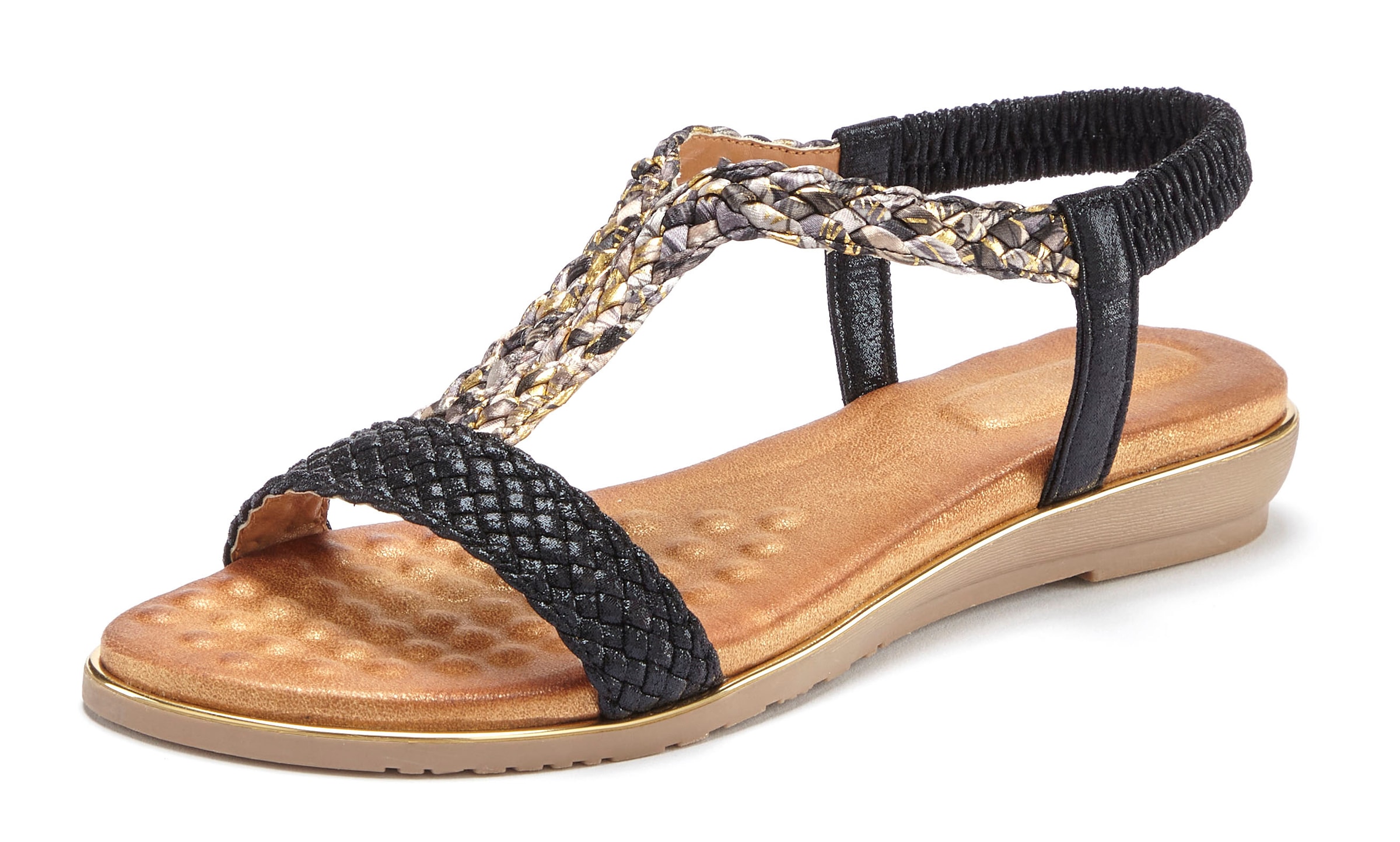 Vivance Sandale »Sommerschuh«  Sandalette, Sommerschuh mit geflochtenen Riemchen und weichem Fussbett