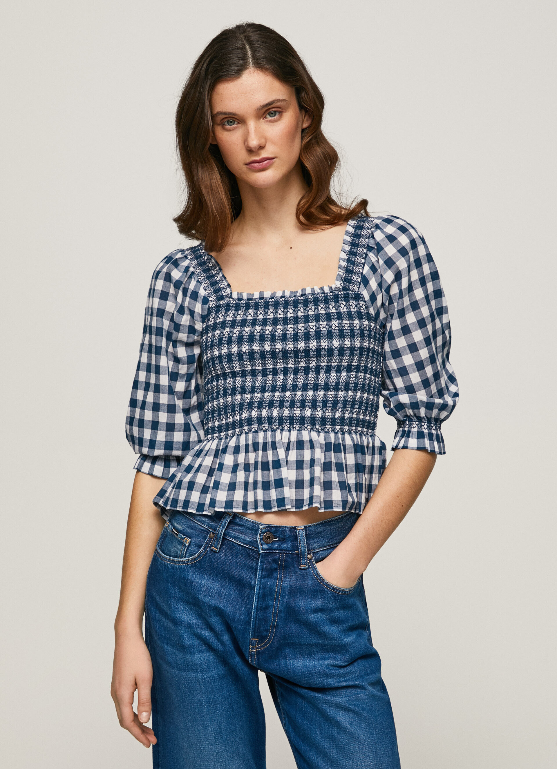 Blusa cropped xadrez - várias cores