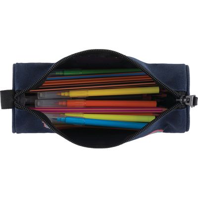 Trousse ronde Deeluxe Primaire - 1 compartiment - marine chine - Oberthur