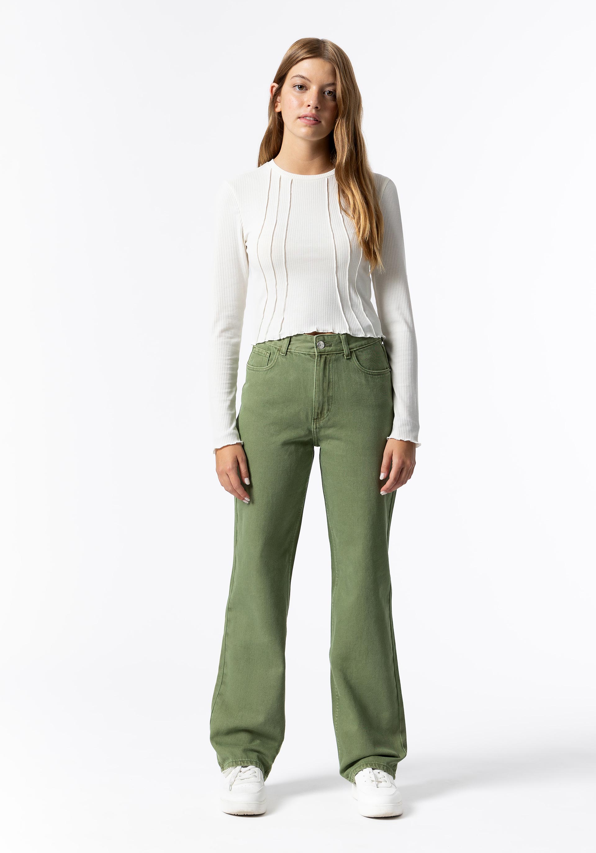 Jeans Taylor Straight Fit Cintura Alta