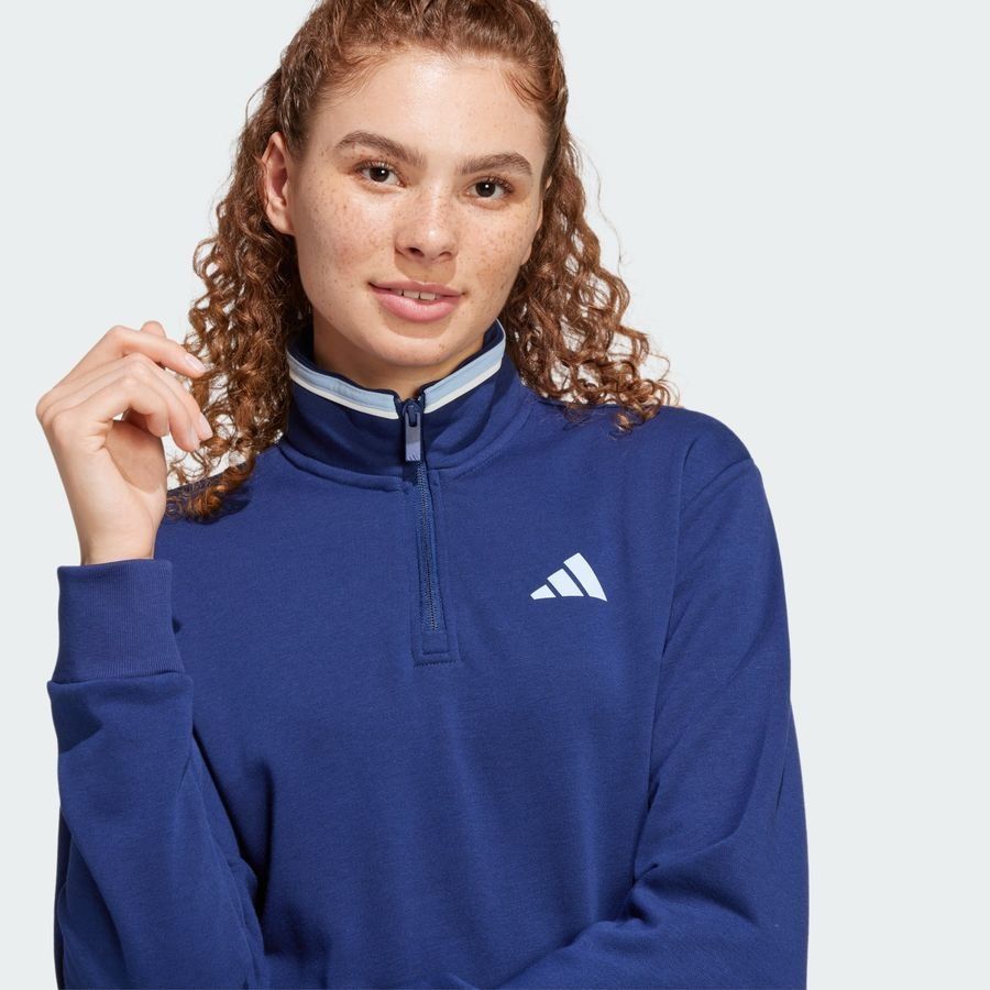 Adidas Veste de survêtement courte molleton à quart de zip Essentials Color Pop