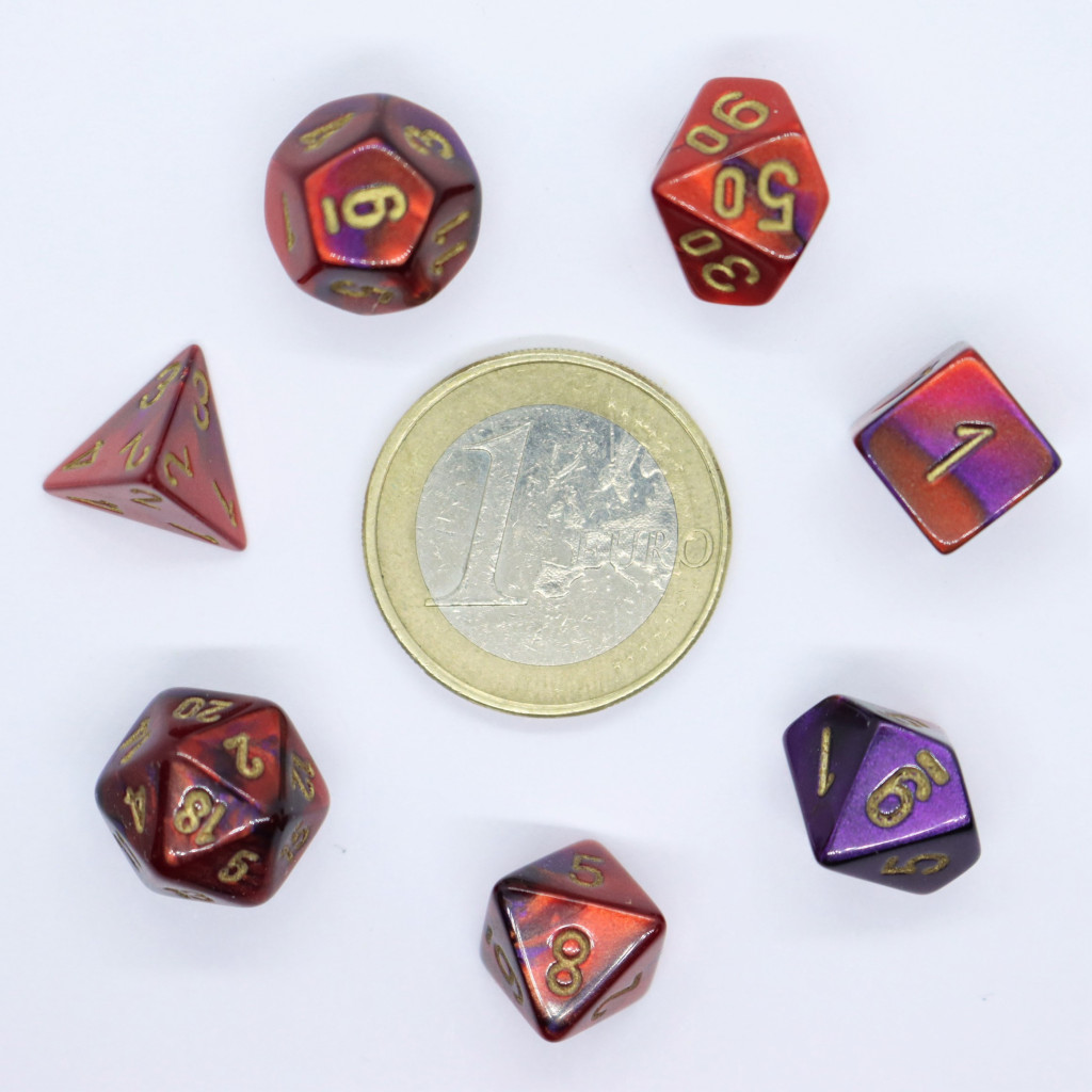 Set de 7 Mini Dés JDR Chessex : Gemini