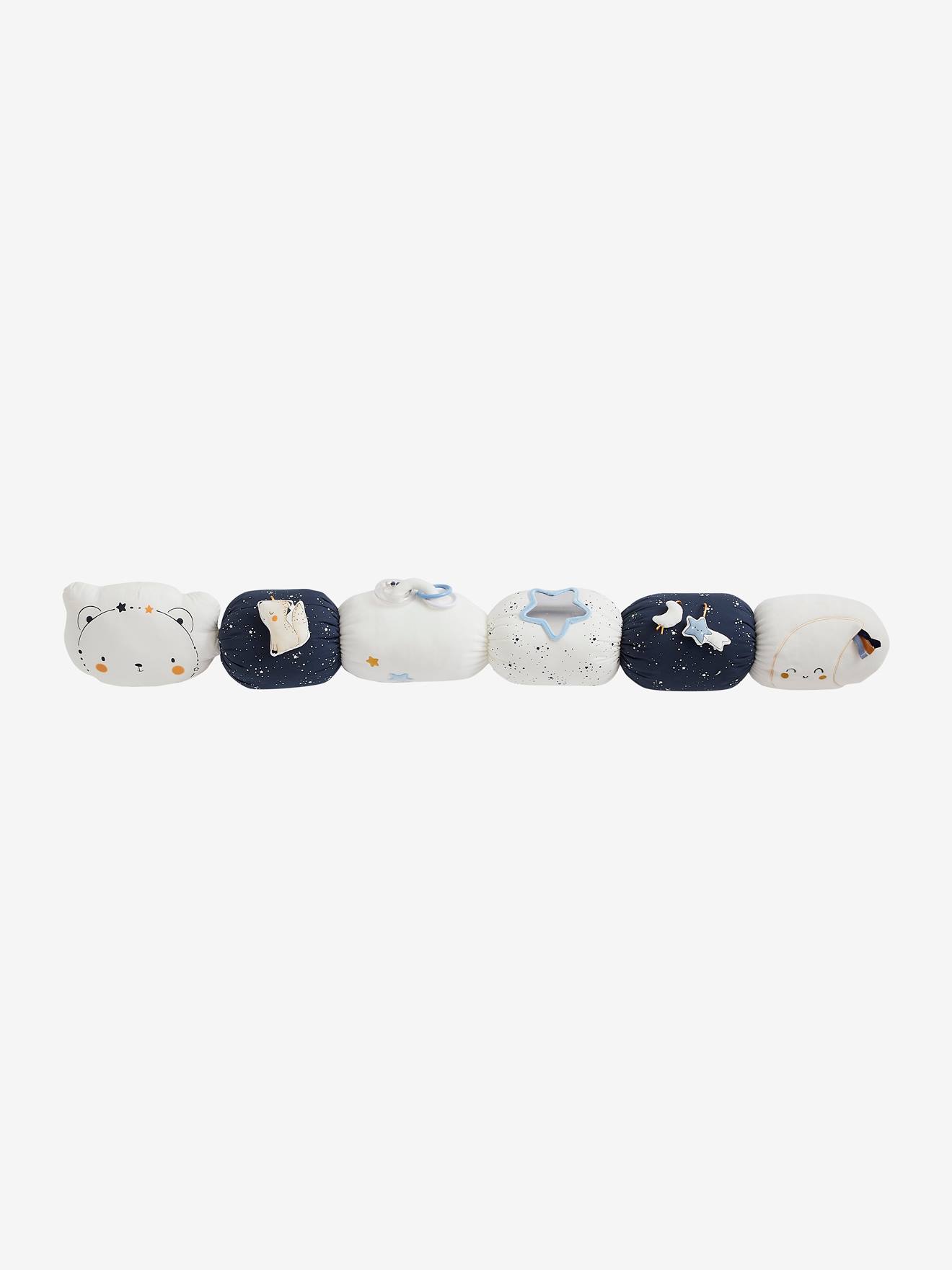 Almofada de atividades CELESTE, azul-escura lisa com estampas