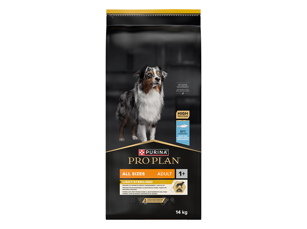 RAÇÃO CÃO PRO PLAN ESTERILIZADO/LIGHT PEIXE 14KG