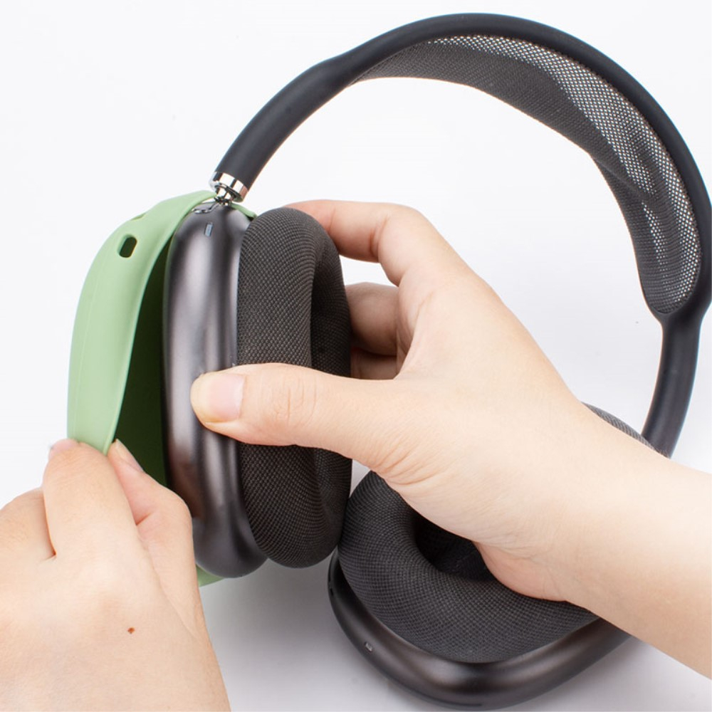 (6-tlg.Set) AirPods Max Silikon Hülle Schutz Abdeckung - Dunkelblau