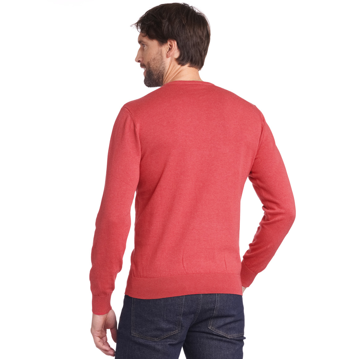 VanVaan Herren Feinstrickpullover mit Rundhals rot