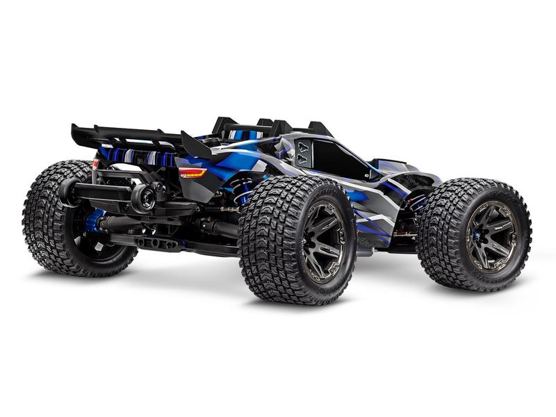 Traxxas Stadium Truck Rustler 4x4 Ultimate Blau, ARTR, 1:10 4WD Stadium Truck mit Velineon VXL-3S Brushless Antrieb