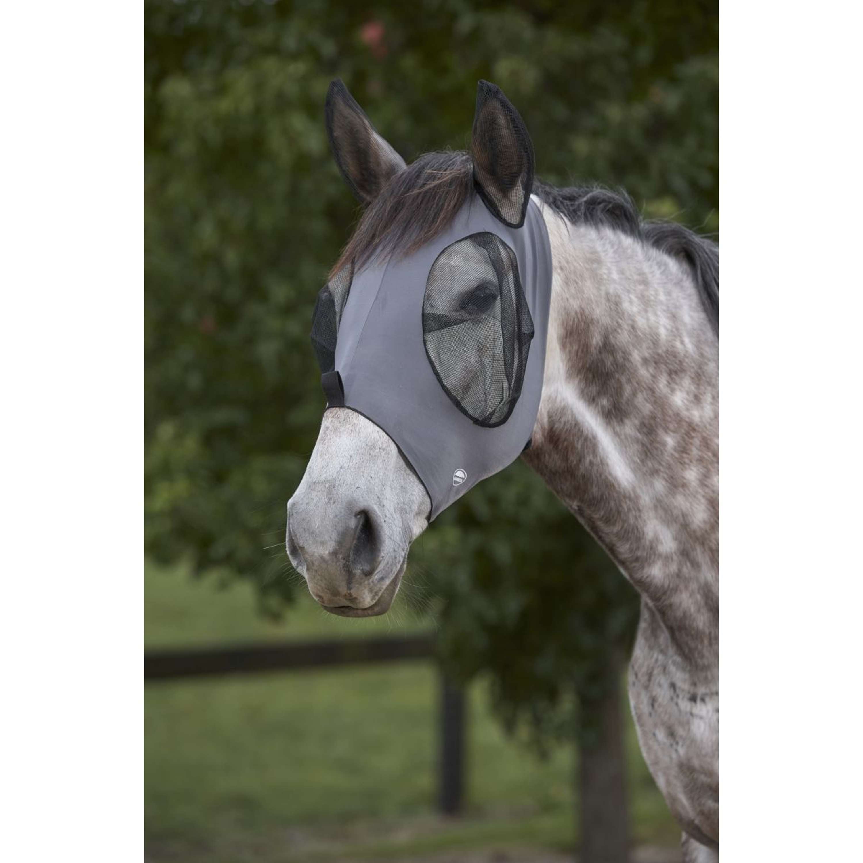 WeatherBeeta Vliegenmasker Deluxe Stretch Bug met Oren Grijs/Zwart